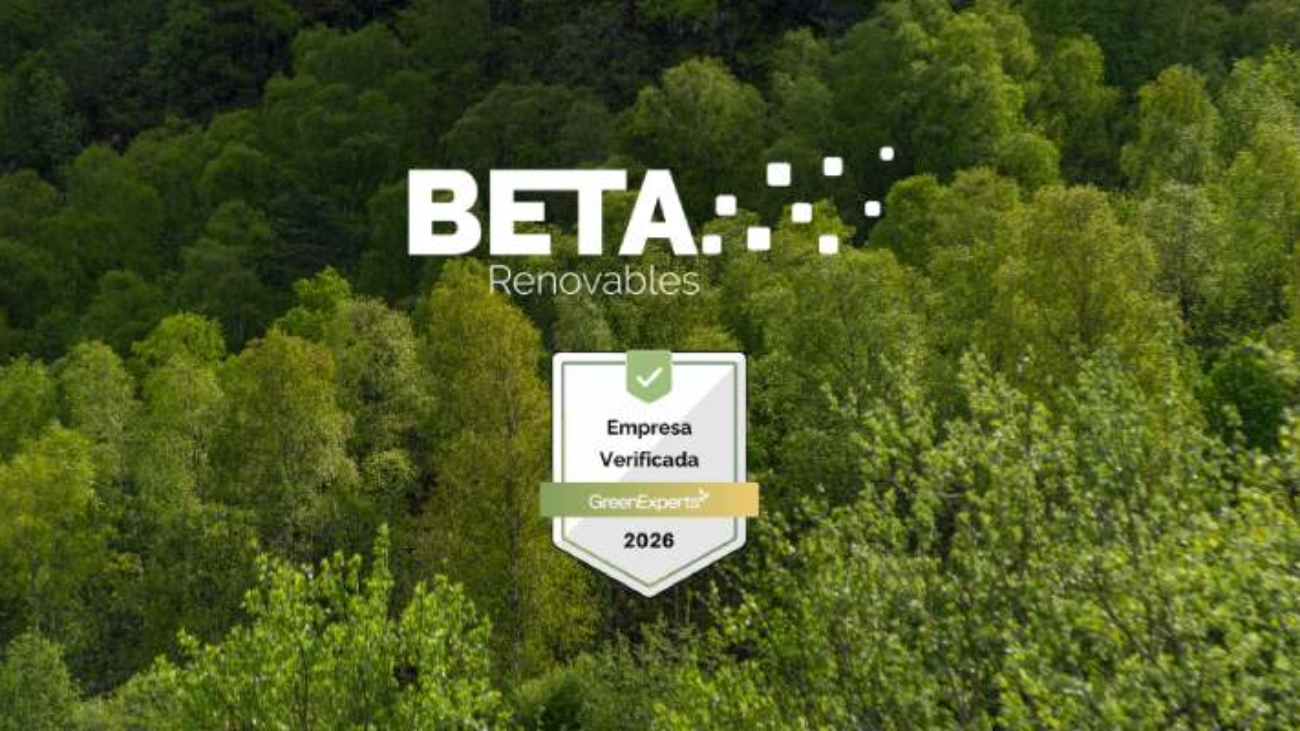 Beta Renovables recibe el distintivo GreenExperts.es, reforzando su compromiso con la sostenibilidad y la eficiencia energética.