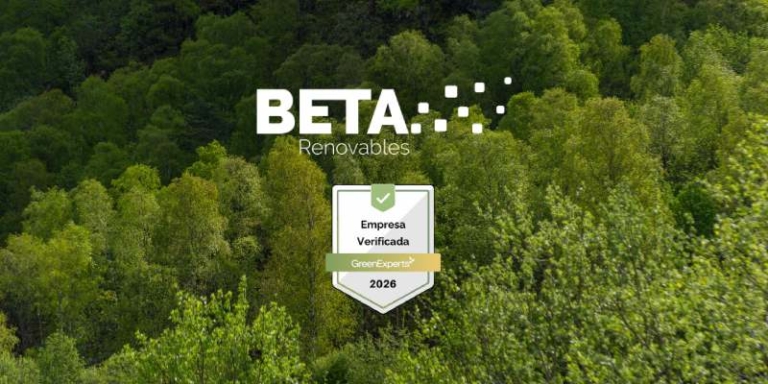 Beta Renovables recibe el distintivo GreenExperts.es, reforzando su compromiso con la sostenibilidad y la eficiencia energética.